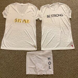 Juniors Girl Power Tee & Shorts Preloved Size M